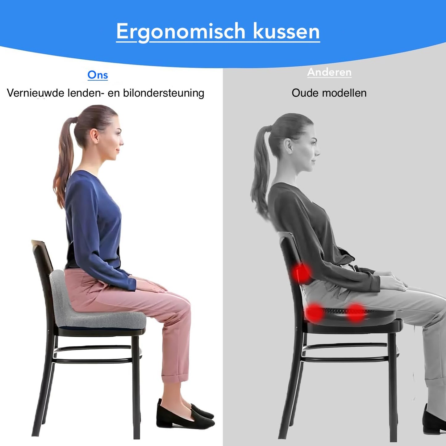 Ergonomisch Zitkussen voor Ischiasverlichting