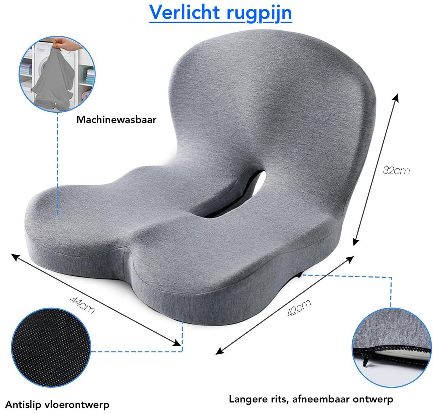 Ergonomisch Zitkussen voor Ischiasverlichting